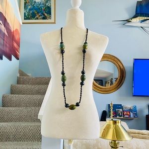 70’s Marble Beaded Necklace